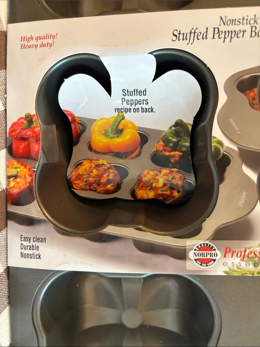 NWT Norpro Nonstick Stuffed Pepper Baking Pan - Black